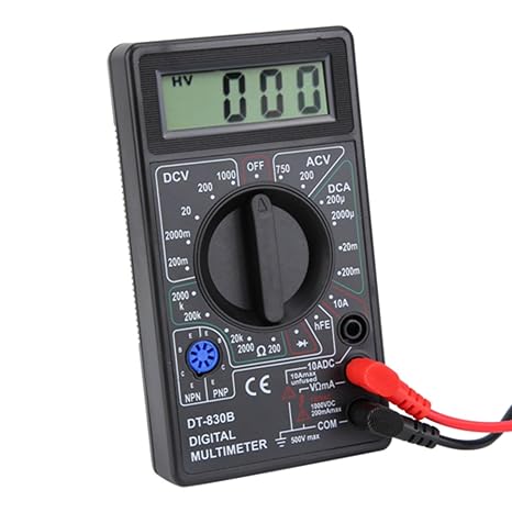 -830B Portable LCD Digital Multimeter with Large Screen Display Design for Automotive Home Appliances Laboratory Use