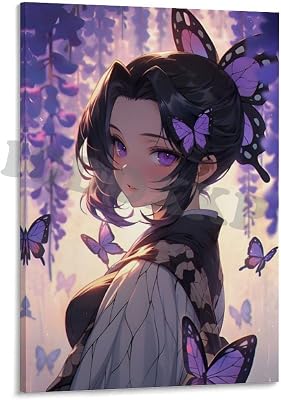 Anime Protagonist Poster Shinobu Kocho Anime Wall Poster Art Canvas Printing Poster Office Bedroom Aesthetic Poster Frame-style 08x12inch20x30cm