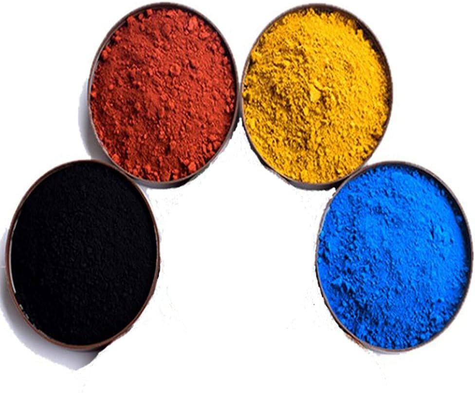 UMID 4 Pack ferric Oxide Powder, Black Iron Oxide Powder | Yellow Iron Oxide Powder | red Iron Oxide Powder | Blue Iron Oxide Powder, Each Color 20 g