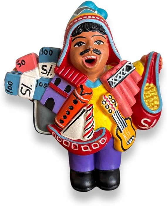Ekeko Doll 6", Handmade God of Abundance, Doll for Prosperity and Good Luck, Peru Bolivia