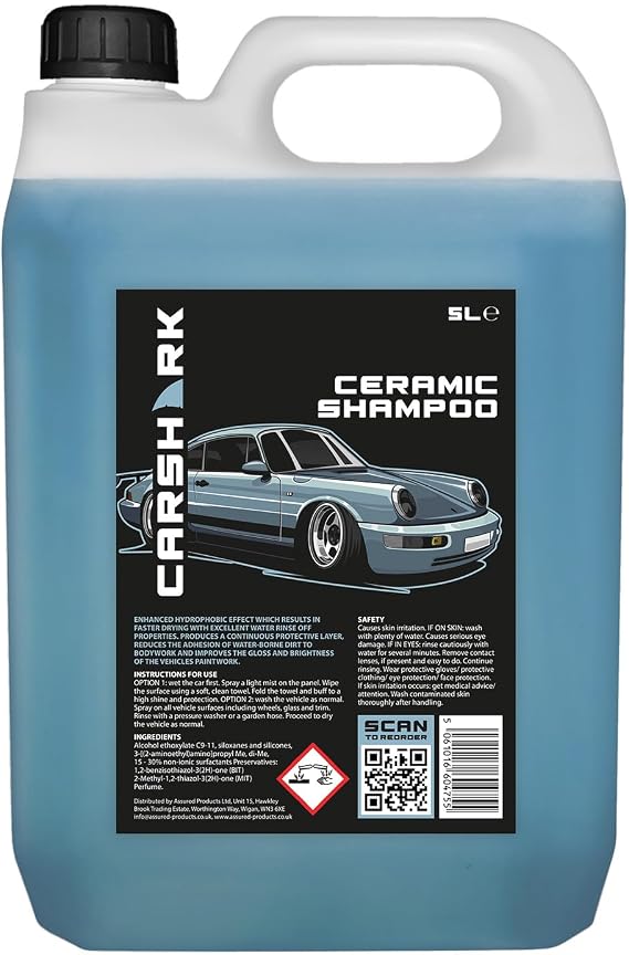 Ceramic Car Shampoo 5 Litre, Hydrophobic Effect, Protective Layer, Improves Gloss of The Paintwork