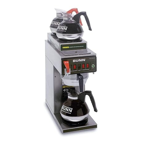 Bunn 12950.0217 CWTF15-3 Automatic Coffee Brewer with 1 Lower / 2 Upper Warmers (Decanters Not Included) (120V)