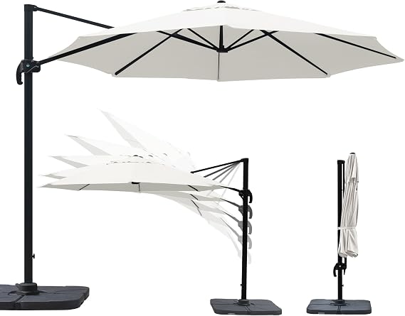 Paramondo Parapenda Parasol 3.5 m Round With Frame And Cross Stand