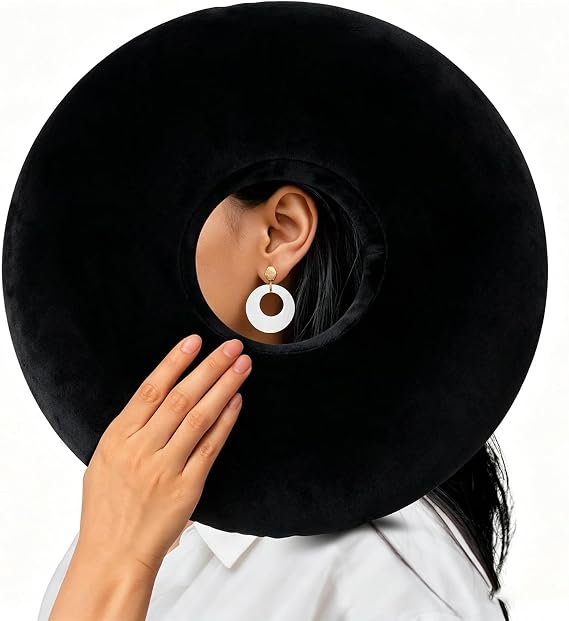 Ear Pillow with Detachable Pillowcase, Adjustable Padding Side Pillow to Protect Ears and Provide Good Sleep