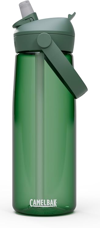 CamelBak Thrive Flip Straw Water Bottle 25oz, Forest Green | Easy Drinking Without Tipping, Lightweight and Everyday Ready, Comfortable Carry Handle, Simple Cleanup After Use