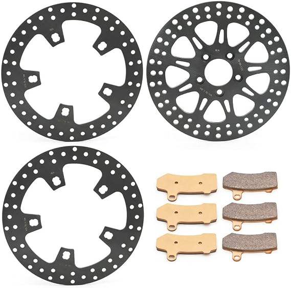 TOFR 11.8" Front Rear Brake Rotors with Pads for Harley Touring 2014-2023