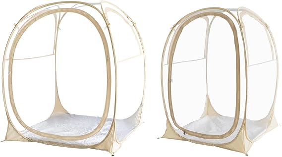 EighteenTek Sports Tent - Instant Tent Shelter - Outdoor Bubble Tent 1-2 Person - Rain Tent Shelter Pop Up - Clear, Patent Pending Protected Design