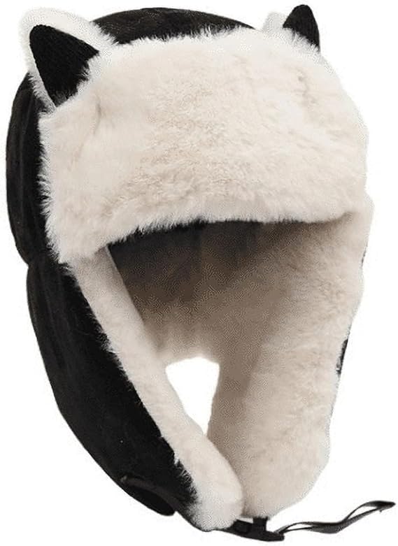 Men's Winter Ushanka Earflap Trooper Hat Aviator Windproof Hat Faux Fur Hat Ski Beanie Cap Beret Skull caps