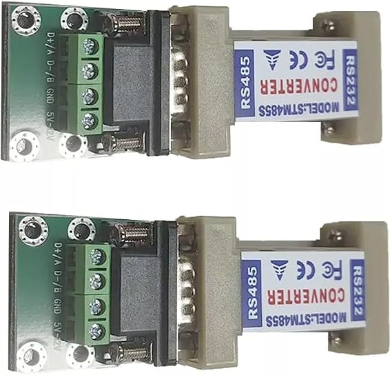 2Pcs 4 Pin RS232 to RS485 Communication Data Converter Adapters with Terminal Board
