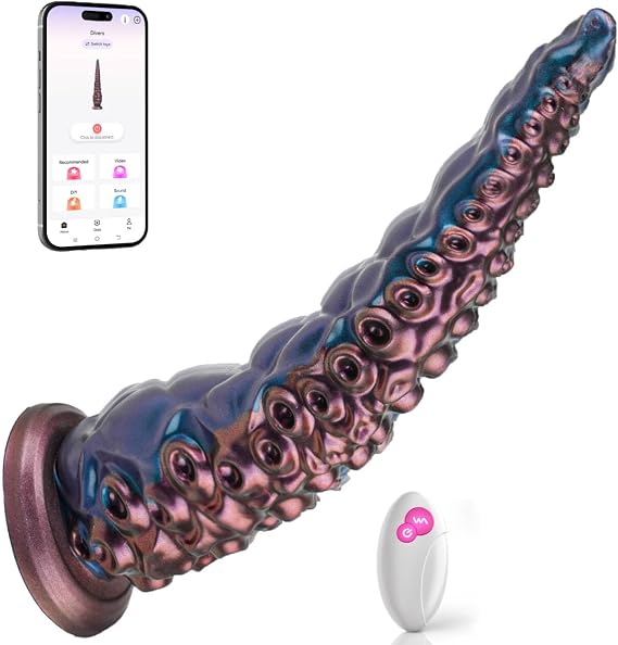 2025 New Edition Realistic Adult for Women Today Silent with Strong Suction Cup for Hands Free Play for Women Pleasure NIX60 Base A5820Z (Blue-Purple)