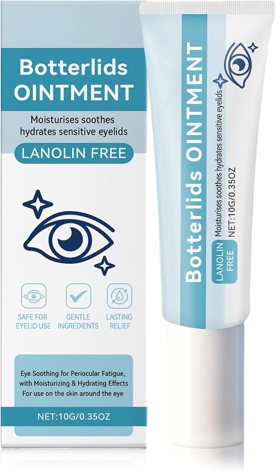 Asheyya Free Eyelid Ointment, Soothing Moisturising Eye Cream for Redness, Flaking, Tight Skin, Sensitive Eyelids