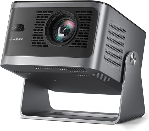 Magcubic Mini Projector with WiFi and Bluetooth, 600ANSI Native 1080P Projector, Compatible with Netflix, Auto Focus & Vertical Keystone, 15W Speaker HY350NTV Smart Proyector for Movie Home Outdoor