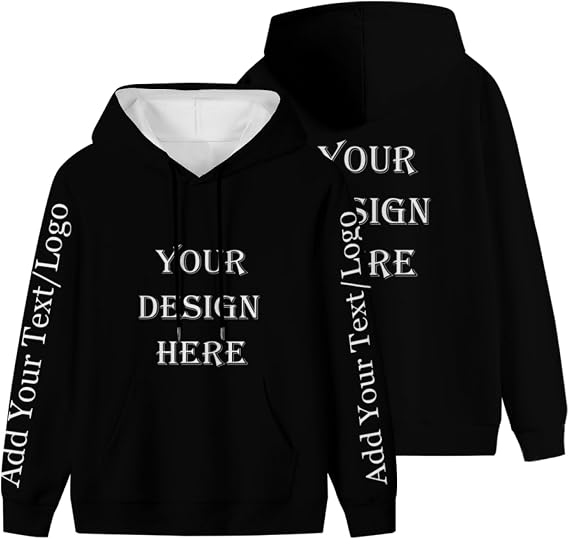 Custom Hoodie For Men/Women Design Your Own Custom Sweatshirt Add Image/Text Personalized Hoodie Gifts