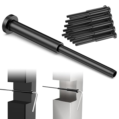 BLIKA 20 Pack 4"x4" Black Invisible Cable Railing Kits, 1/8" Black Stainless Steel Invisible Receiver and Swage Stud End, Deck Stair Threaded End Fitting for 2"x2", 4"x4" Wood/Metal Posts