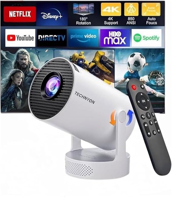 HY300 ultra 2026 | Full HD WiFi Projector with Android 14.0 –Lumens Portable Home Theater & Outdoor Movie Projector | Screen Mirroring for iOS/Android | Gaming & HDMI Compatible