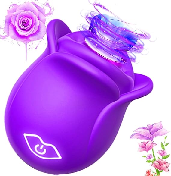 New Enhanced Version Rose Tongue Viboators Toys,2026 Rose Vibratoer Device Rose Viboatorr Waterproof Flower Vibration Licking Sucking Silent Multi Frequency Stick Women's Gift Toy BD141
