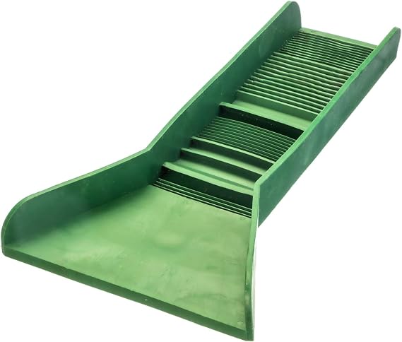 SE Professional Pocket-Sized Sluice Box with 3 Different Riffle Types for Gold Prospecting, Green, 3" x 12"