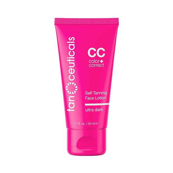 Facial Self Tanner - Ultra Dark Self Tanning Face Lotion Gives Natural-Looking Sunless Tan - Fresh Coconut Scent - Wont Clog Pores or Cause Acne - Easy to Apply - 1.7 oz (Ultra Dark)