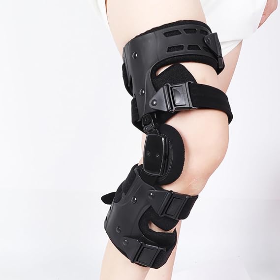 OA Unloader Knee Brace, Osteoarthritis Unloader Knee Brace - ROM Stabilizing Knee Brace Left/Right Leg Support For Arthritis (BLACK,Left)