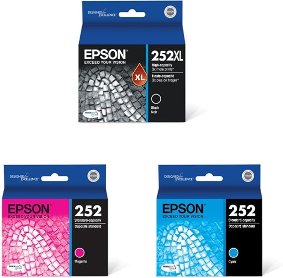 Epson T252 DURABrite Ultra T252 DURABrite Ultra Ink Standard Capacity Magenta Cartridge (T252320-S) for Select Workforce Printers T252 DURABrite Ultra Ink Standard Capacity