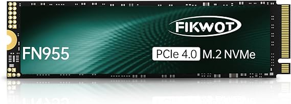 Fikwot FN955 4TB M.2 PCIe Gen4 Internal Solid State Drive with Graphene Cooling Sticker - Up to 7350 MB/s Dynamic SLC Cache Compatible with Laptops and PC Desktops