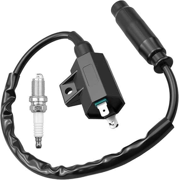Ignition Coil and Spark Plug Fit for Kawasaki Brute Force 650 750 Prairie