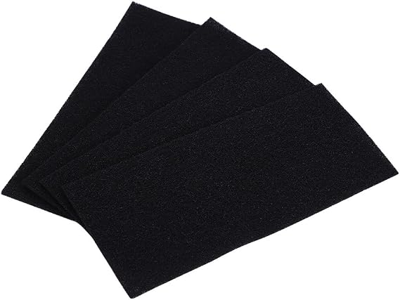 4-Pack Universal Carbon Sponge Filter, Activated Foam Sheet Air Purifier Replacement Pad