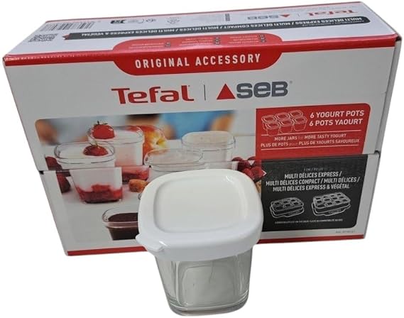 SEB Pack of 6 Yoghurt Maker Pots red