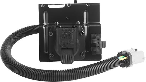 Trailer Tow Wiring 4 & 7 Pin Harness Plug Connector Assembly with Mounting Bracket,Fits for 1999-2001 Ford F250 F350 Super Duty Replaces# YC3Z-13A576-CA
