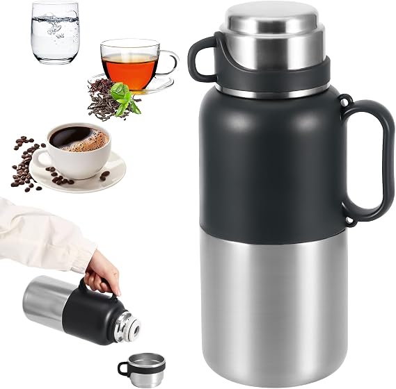 Flask for Hot Cold Drinks, 2L Large Flask Stainless Steel Hot Water Flask