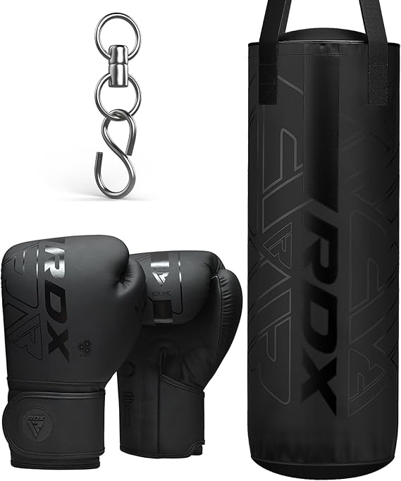rdx children's punch bag 2 feet (60.96 cm) and boxing gloves set filled junior kara sandbag for boxing martial arts kickboxing muay thai mma