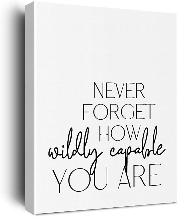 Inspirational Office Decor Canvas Wall Art Framed Positive Quotes
