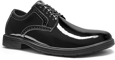 Orthopedic Business Leather Dress Shoes: Arch Support Plantar Fasciitis Foot Ankle Pain Relief Massage Party Fashion Sneakers, Fit Flat Feet Indoor Party Wedding Hang Out Oxfords Black Size 9.5