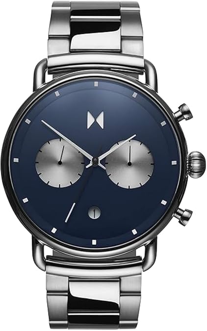 MVMT Men's Analog Quartz Watch with Stainless Steel, Blue, 0, Bracelet
