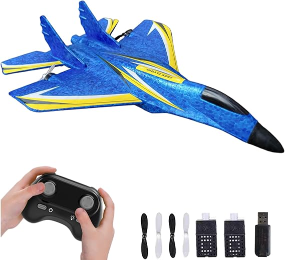 Remote Control Airplane for Kids,RC Airlane RTF,2 Channels RC Plane with Gyro, Durable EPP Foam RC Jet Toys for Indoor & Outdoor, Easy to Fly RC Aircraft for Adults & Beginner
