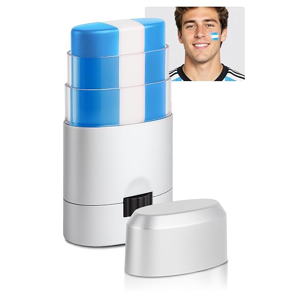 Blue White and Blue Body Face Paint Stick, Patriotic Flag Accessories
