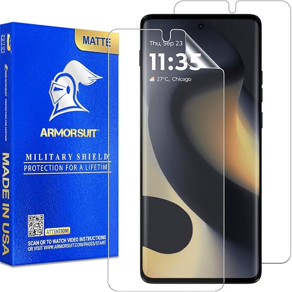 ArmorSuit 2 Pack Paper-Feel Texture Screen Protector for Motorola Edge (2024) Case Friendly MilitaryShield Matte Film - Made in USA