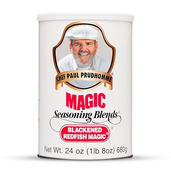 Chef Paul Blackened Redfish Magic Seasoning Blends | Cajun-Style Spices & Seasonings | Gluten-Free, No MSG, Bold Flavor | Perfect for Grilling, Cooking & BBQ | 24 oz/ 680g Canister (Pack of 1)