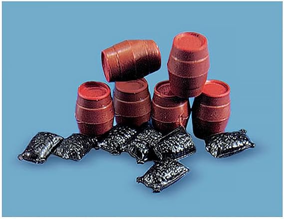 Peco 5064 HO Scale Sacks & Barrels (24)