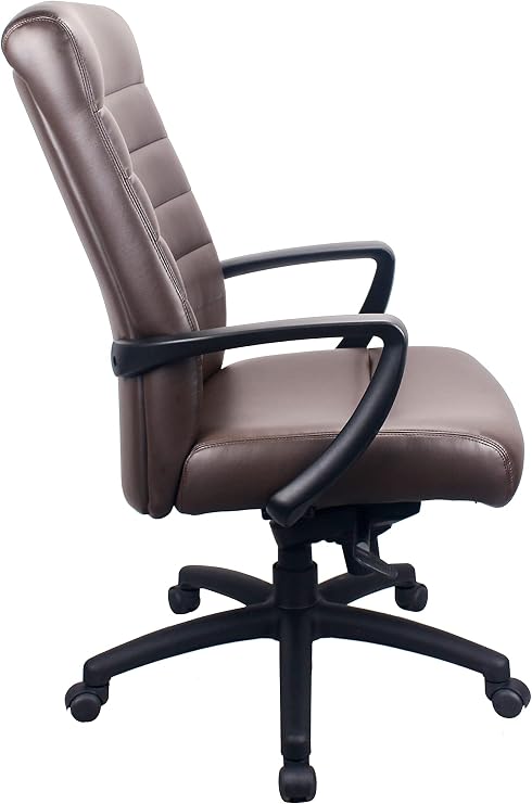 Eurotech Seating Manchester High Back Leather Chair, Brown