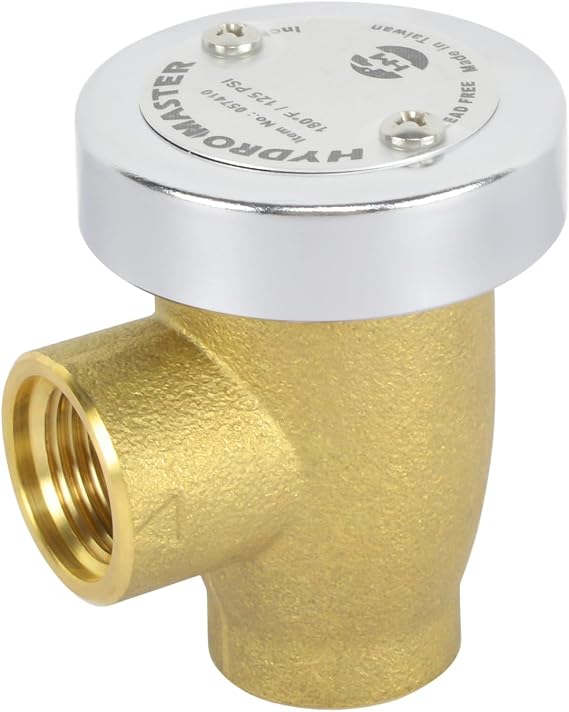 HYDRO MASTER Water Anti-Siphon Vacuum Breaker, 3/4 in., Brass Body & Chrome-Plated Cap, LF Brass.