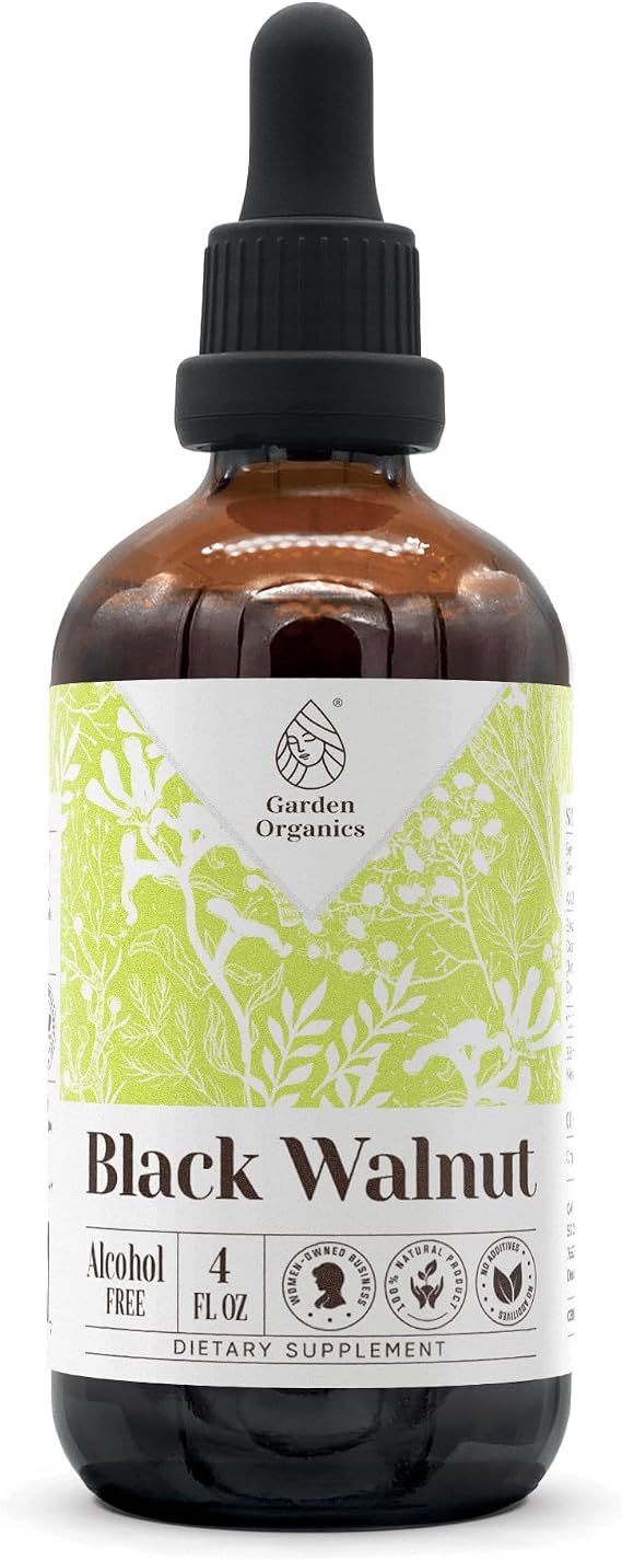 Black Walnut Alcohol-Free Natural Tincture Extract, Immune System Booster, Liquid Drops Made from 100% Black Walnut (Juglans nigra) Dried Hull (4 fl oz)