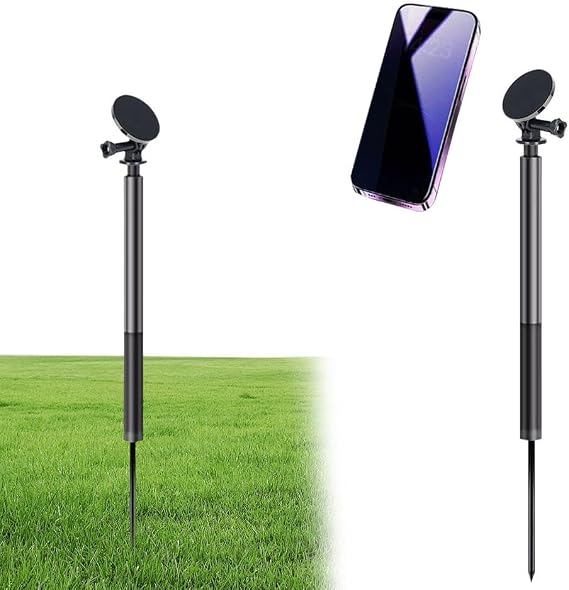 Golf Monopod Selfie Stick,Golf Swing Analyzer Phone Holder,Adjustable Tripod with Spike Stake Golf Accessories,Portable Phone Camera Spike Stake for Recording Your Golf Swing