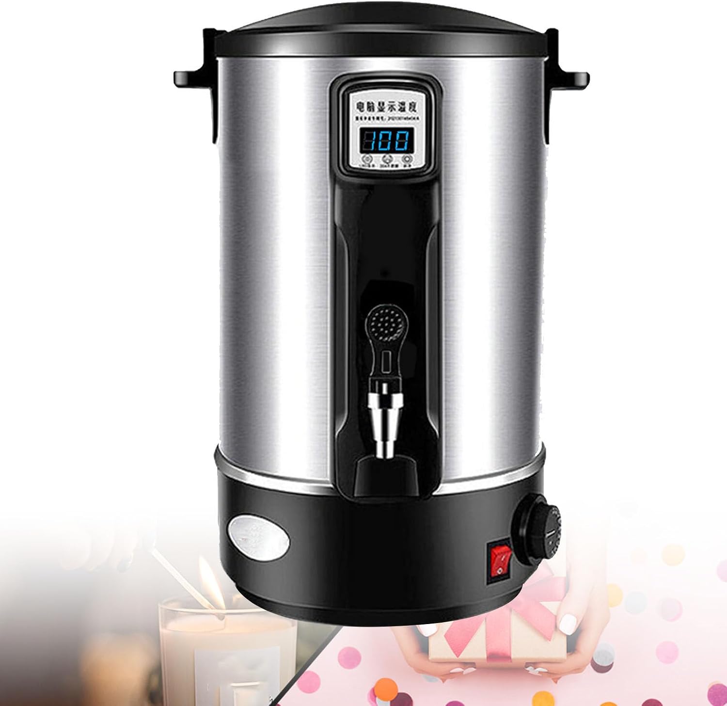 Digital Wax Melter for Candle Making Commercial Electric Wax Melting Pot with Accurate Temperature Control Panel Fast Pouring Spout Easy Clean