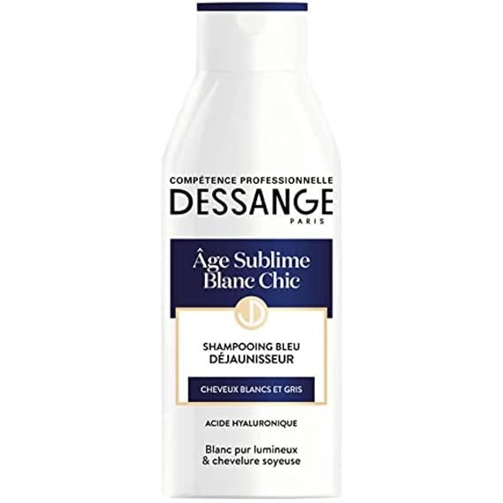 Dessange Shampooing Age sublime blanc chic, dejaunisseur, cheveux blancs et gris - Le flacon de 250ml