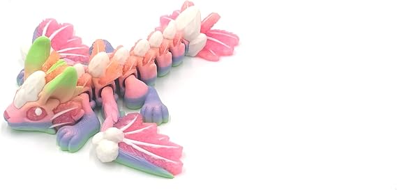 3D Printed Cute Rainbow Bunny Dragon