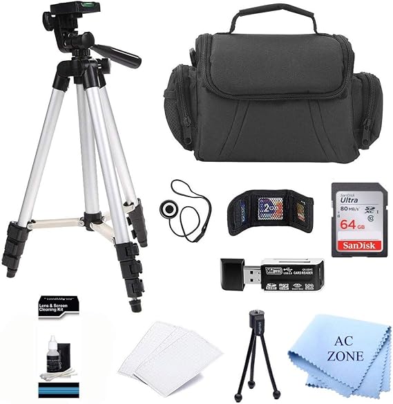 Professional Camera Accessory Kit for Canon, Nikon, Sony, Panasonic, Fuji and Olympus Digital Cameras. Bundle Includes Must-Have Accessories