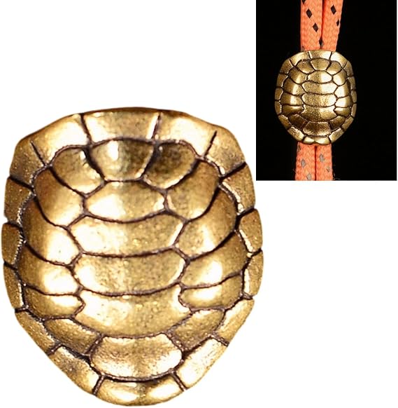 Brass Turtle Knife Pendant Paracord Lanyard Beads, 1 Piece