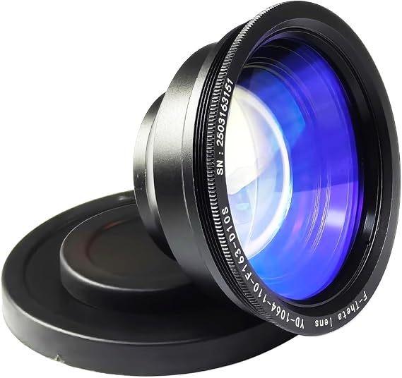 DGHUNST F-Theta Scan Lens Field 110x110mm FL 163mm for Fiber Laser Engravers Optical Scanning Lens for 1064nm Galvo System, M85 Thread (110x110mm FL 163mm)