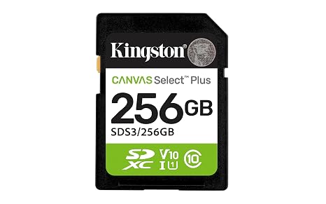 Kingston 256GB Canvas Select Plus SD Card | Up to 150MB/s | Class 10, UHS-I, U1, V10 | SDS3/256GB